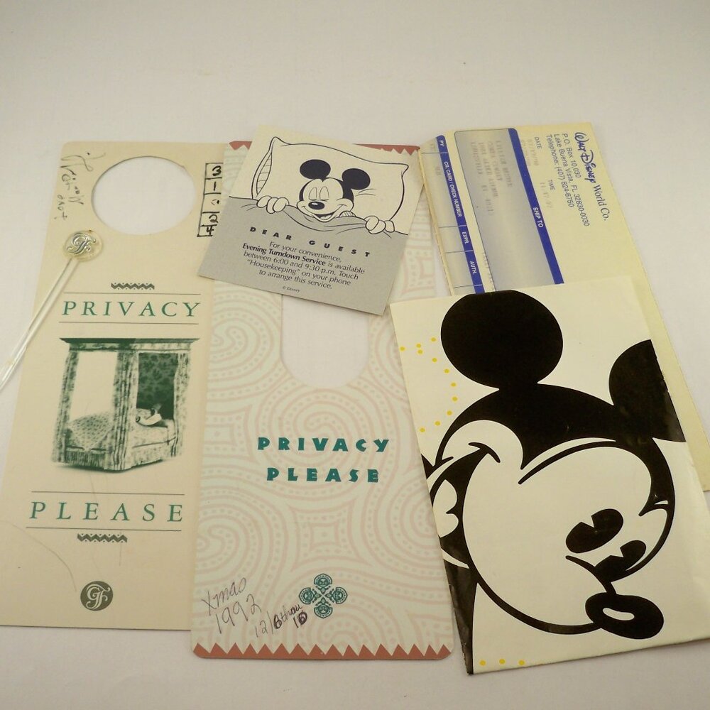 Disney World Resort, Room, Other 90s Vintage Ephemera